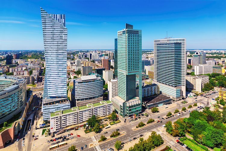 Business District In Warsaw Poland 43676004 Large 