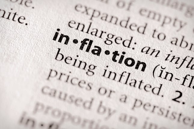 Słowo „inflacja” na stronie słownika