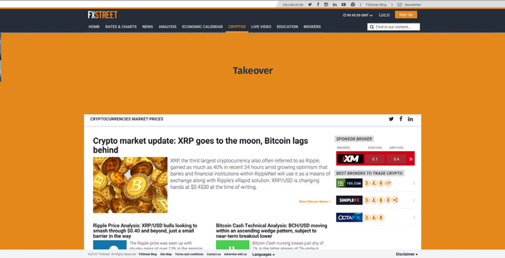 FXStreet Advertising Cryptocurrencies