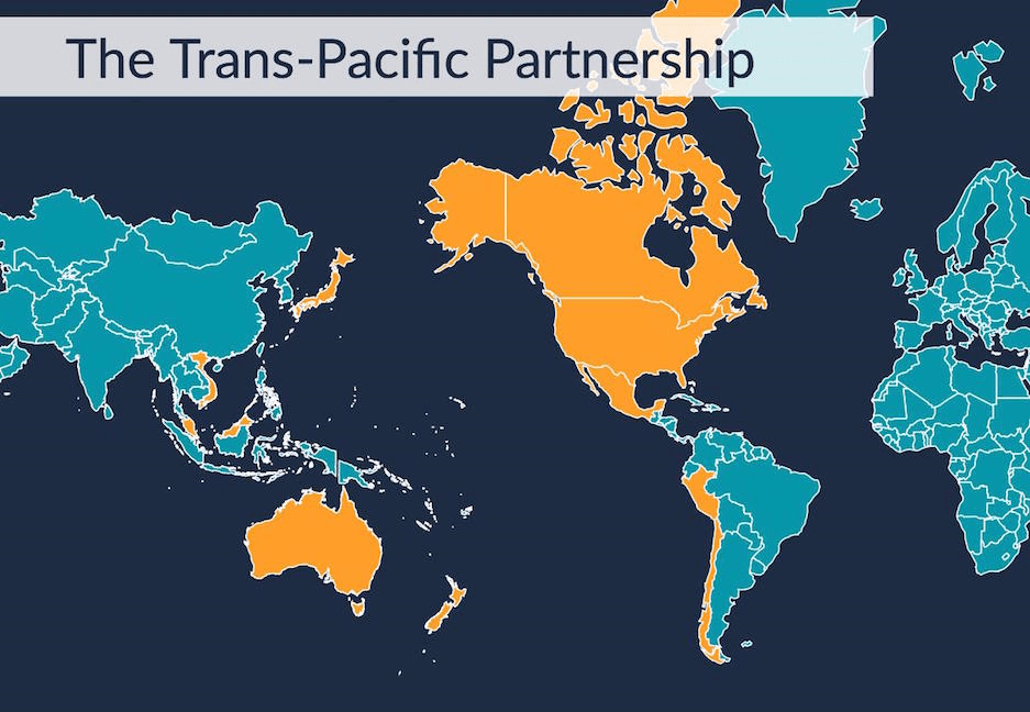 Trans-Pacific Partnership Map