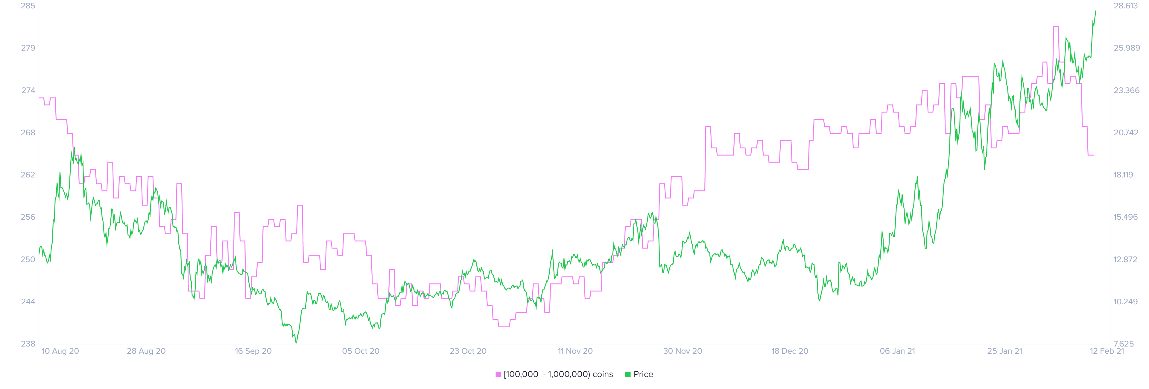 Chainlink holder distribution chart