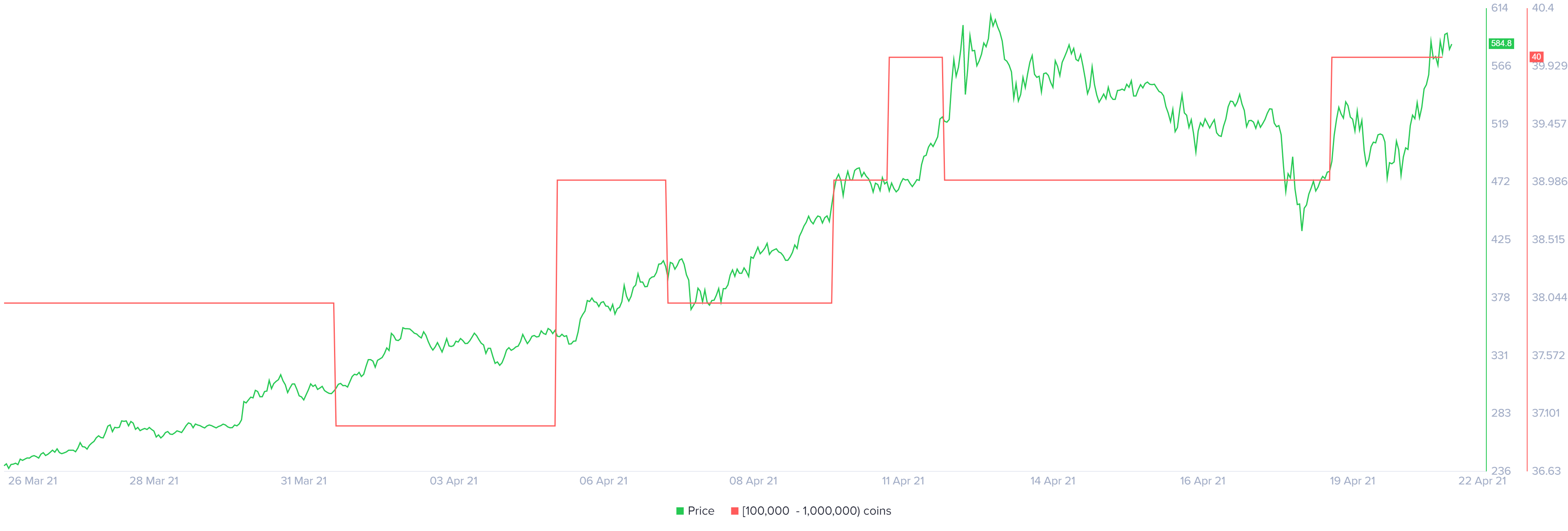 BNB supply distribution chart