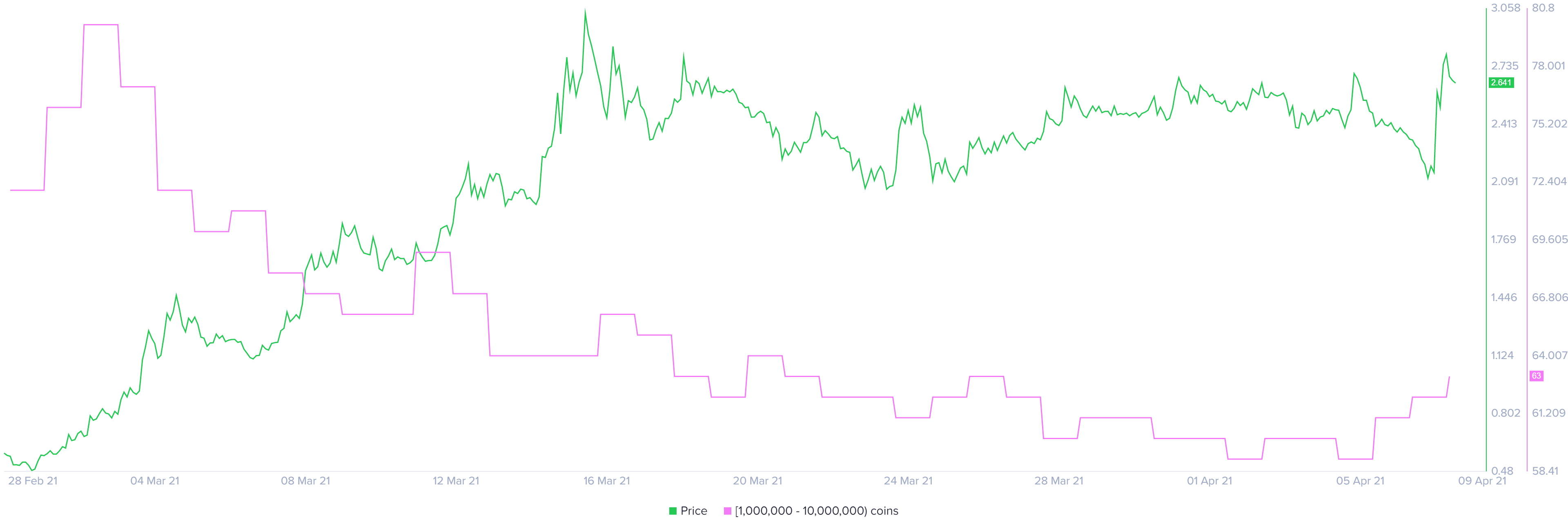 Enjin Coin whales chart