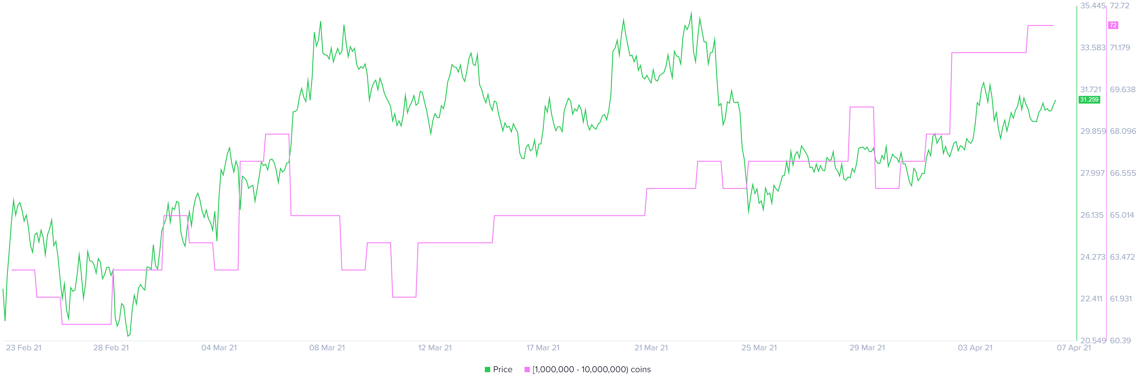 Uniswap whale holder distribution chart