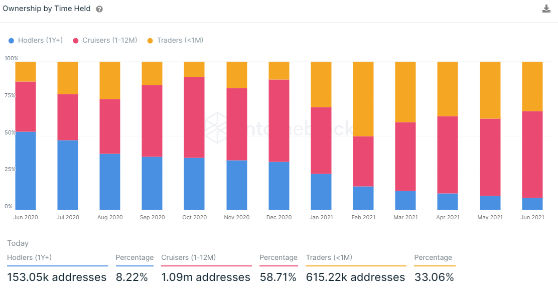 ADA Ownership by Time Held - IntoTheBlock