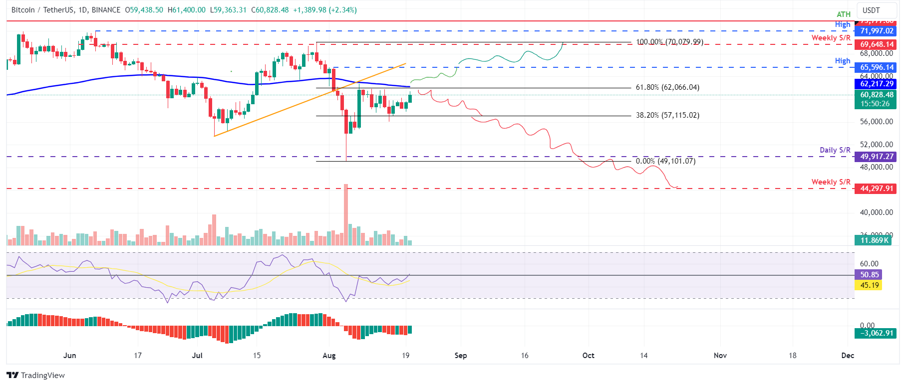 BTC/USDT Daily Chart