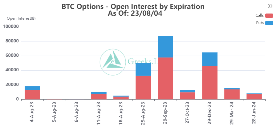Bitcoin Options Open Interest at Expiration