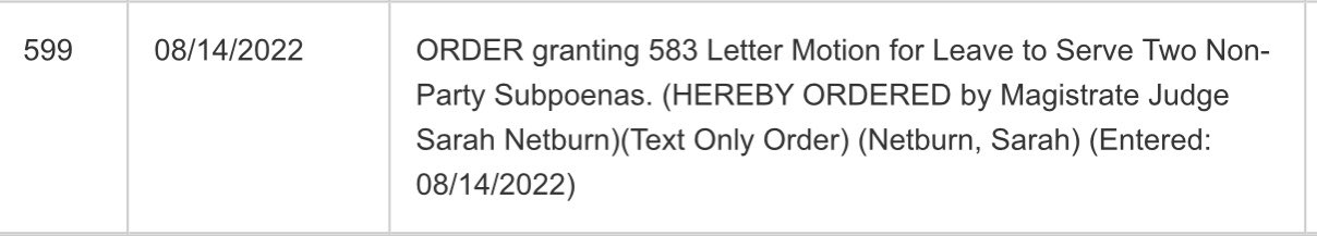 Judge Netburn's order to defendants