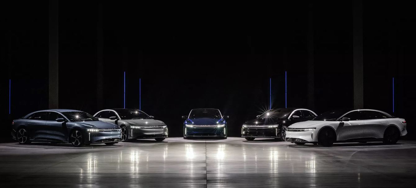 Lucid Air Pure and Air Touring models