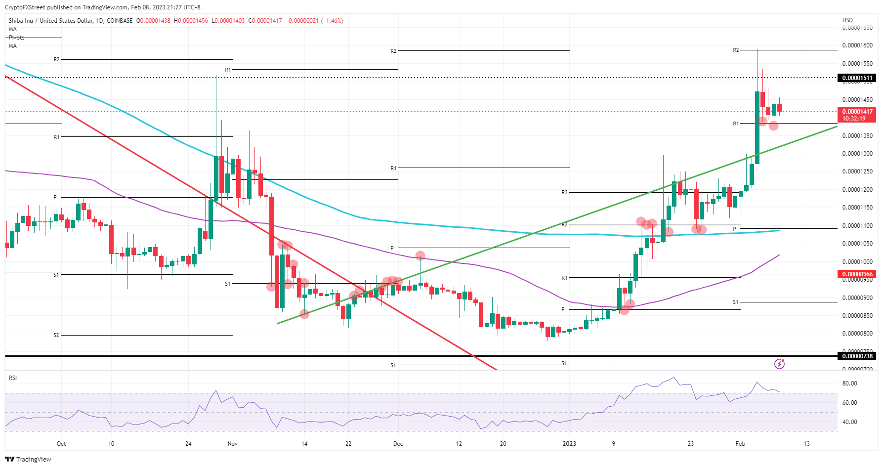 SHIBUSD daily chart