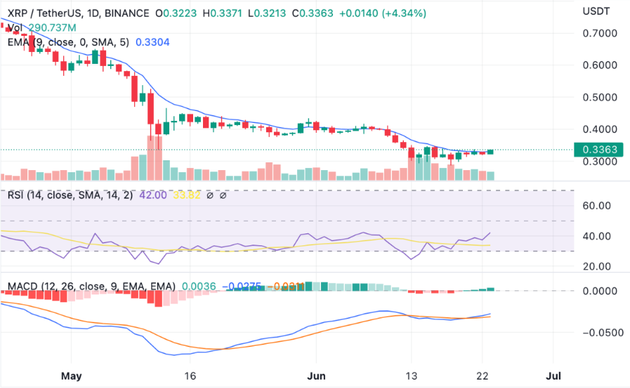 XRP-USDT price chart