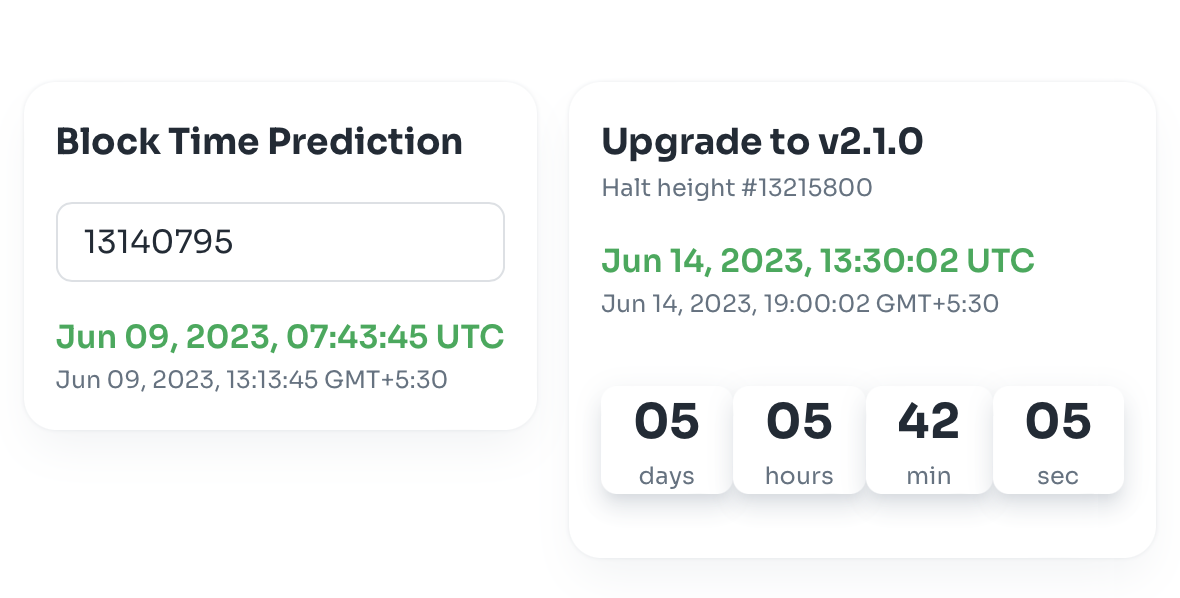 Countdown to v2.1.0 upgrade
