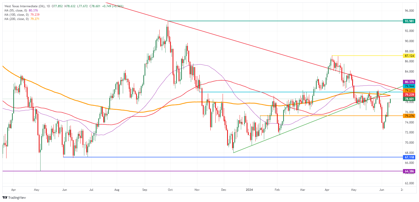 US WTI Crude Oil: Daily Chart