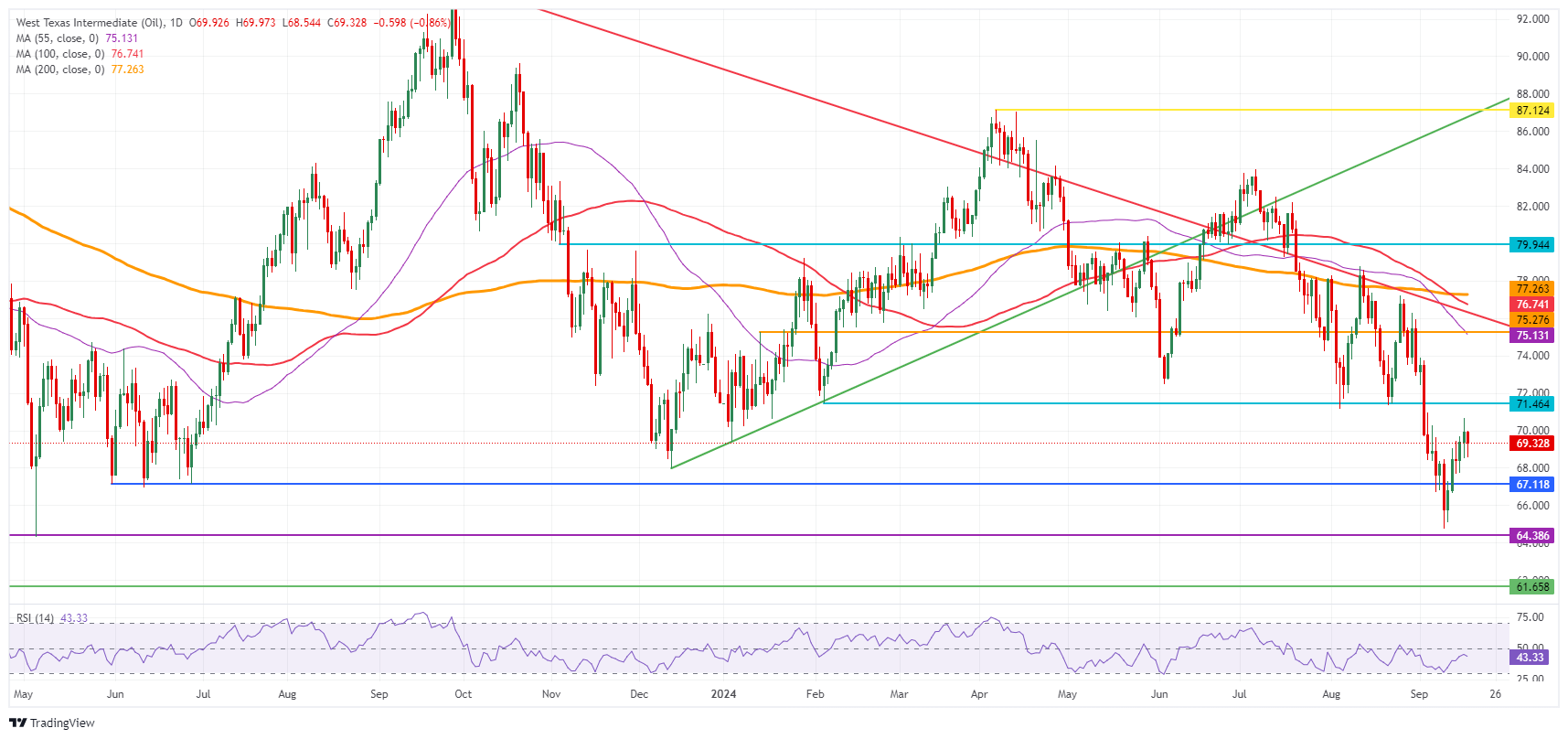 US WTI Crude Oil: Daily Chart