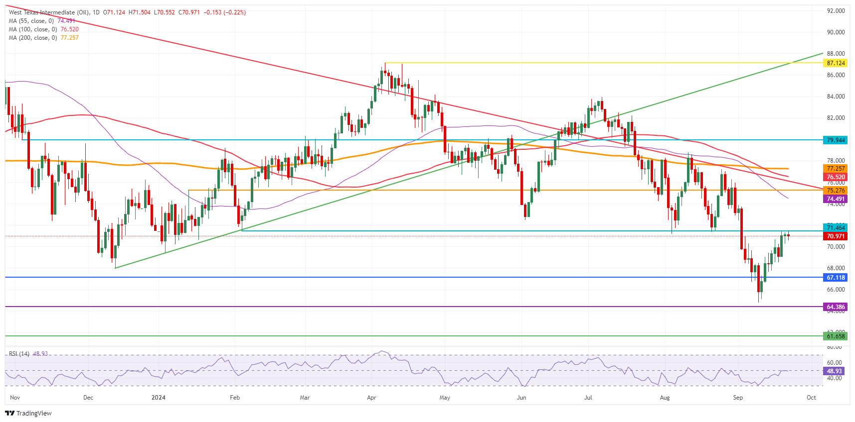 Petróleo Crudo WTI de EE.UU.: Gráfico Diario