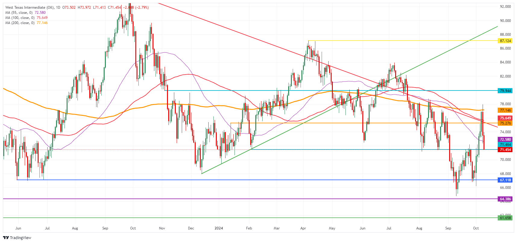 US WTI Crude Oil: Daily Chart