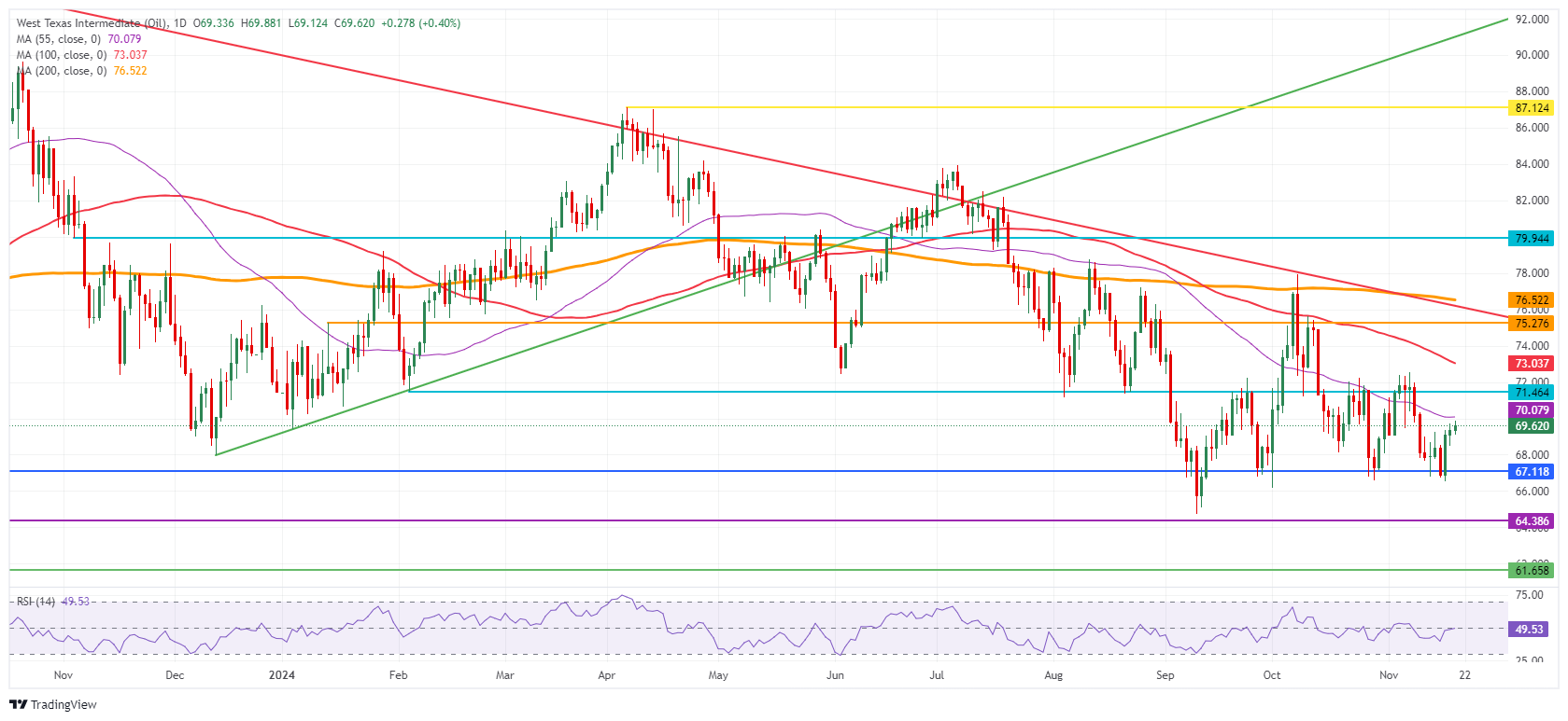 US WTI Crude Oil: Daily Chart