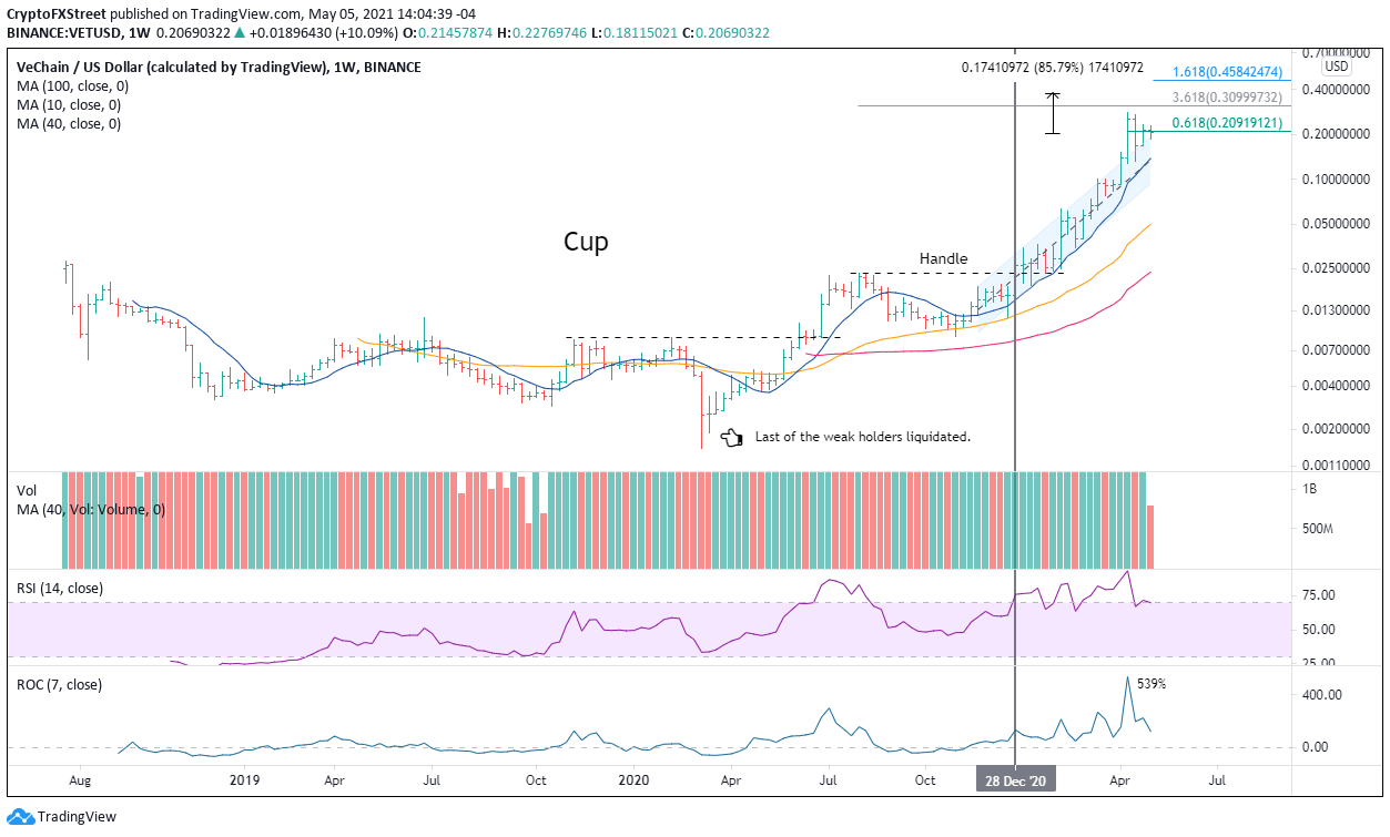 VET/USD weekly chart