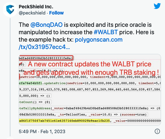 BonqDAO protocol suffers $120M loss after oracle hack