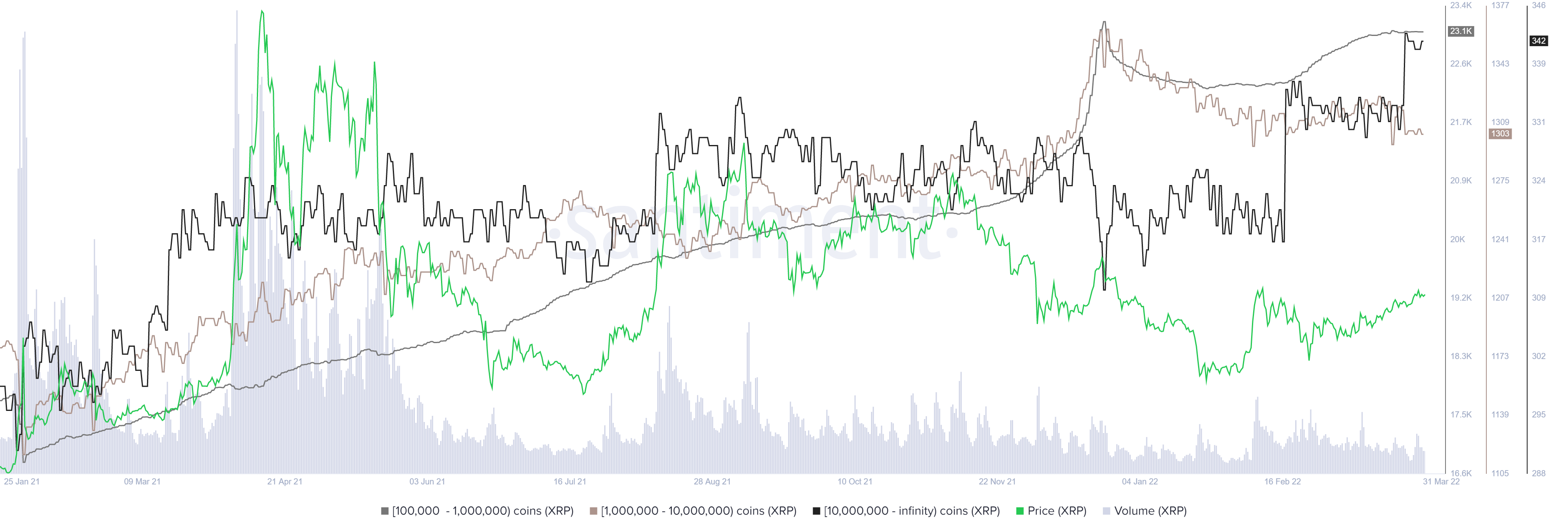 XRP supply distribution