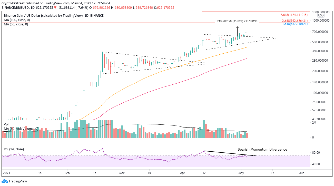 BNB/USD daily chart